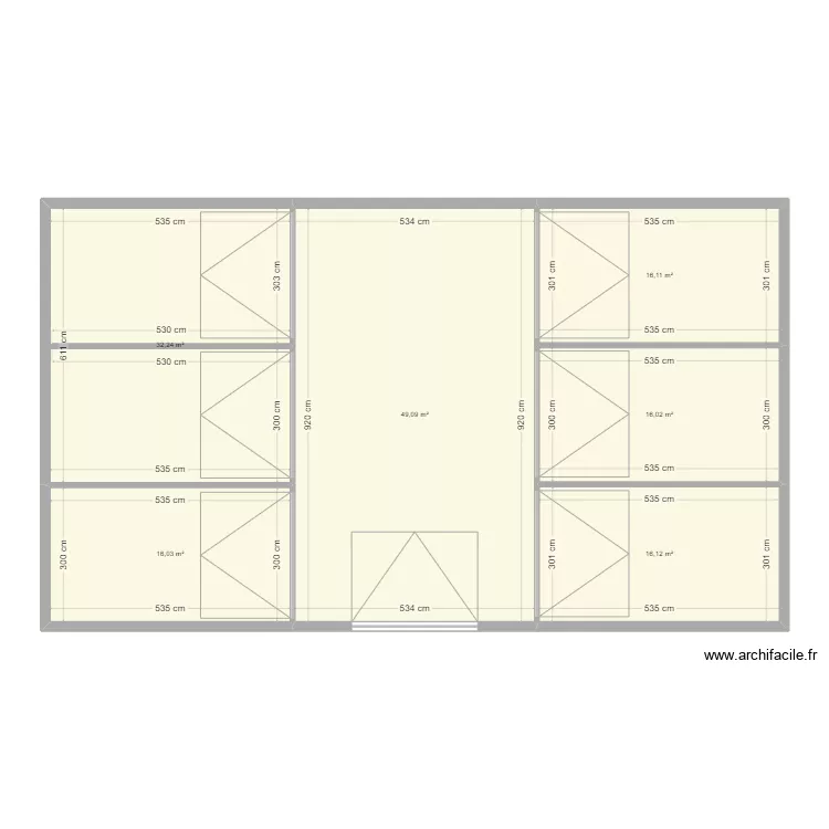 box &agrave; louer. Plan de 