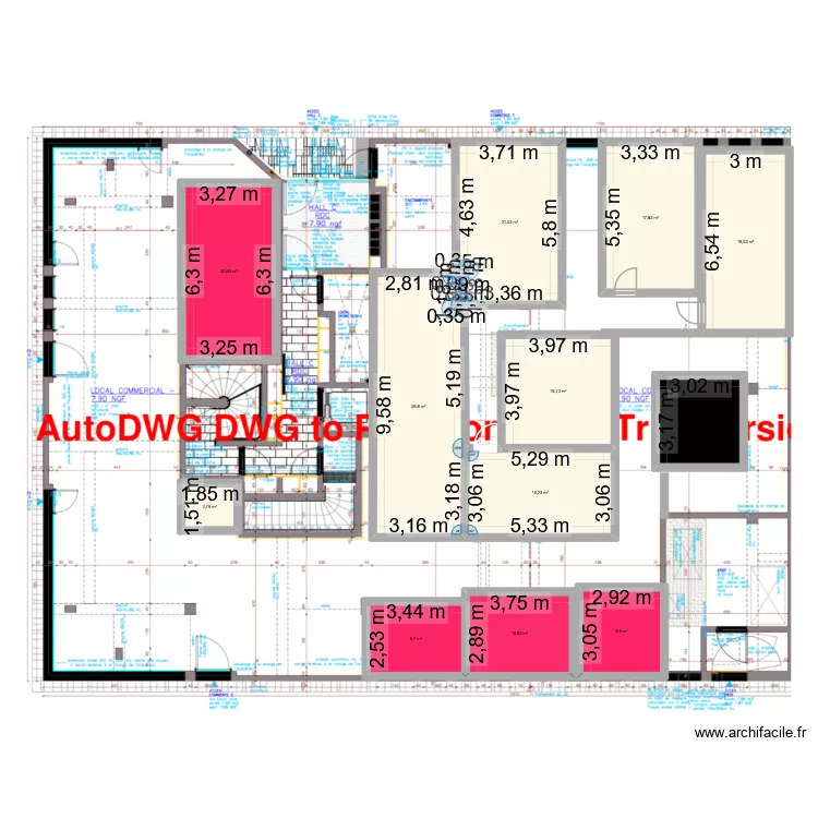 vg1. Plan de 13  et 182 m²