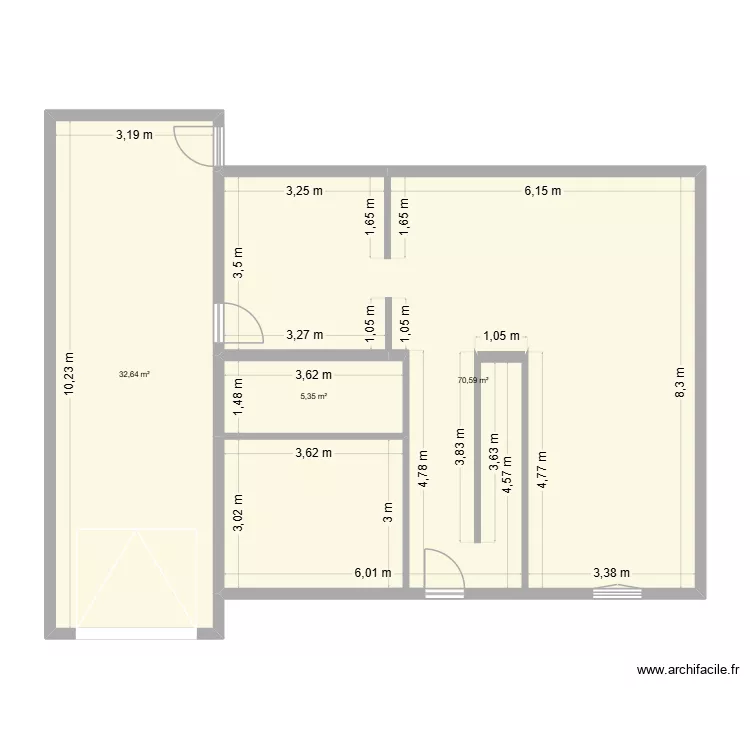 mozart3. Plan de 3  et 109 m²