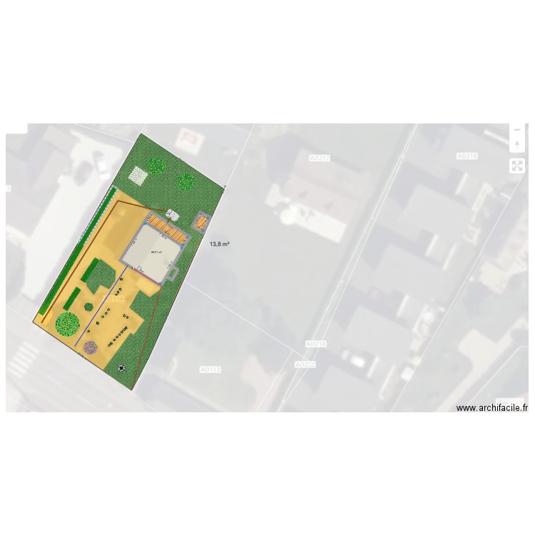 Beuz Sorel. Plan de 5 pièces et 155 m2