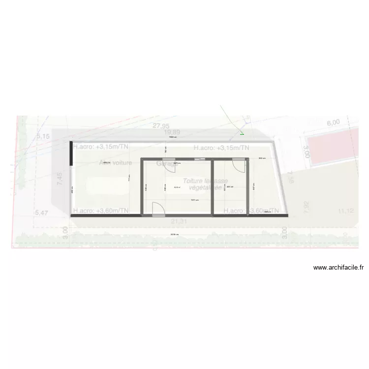 DEPENDANCE `VIDE. Plan de 