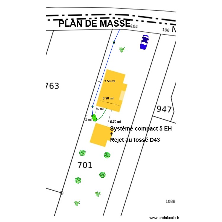 Clain. Plan de 0 pièce et 0 m2