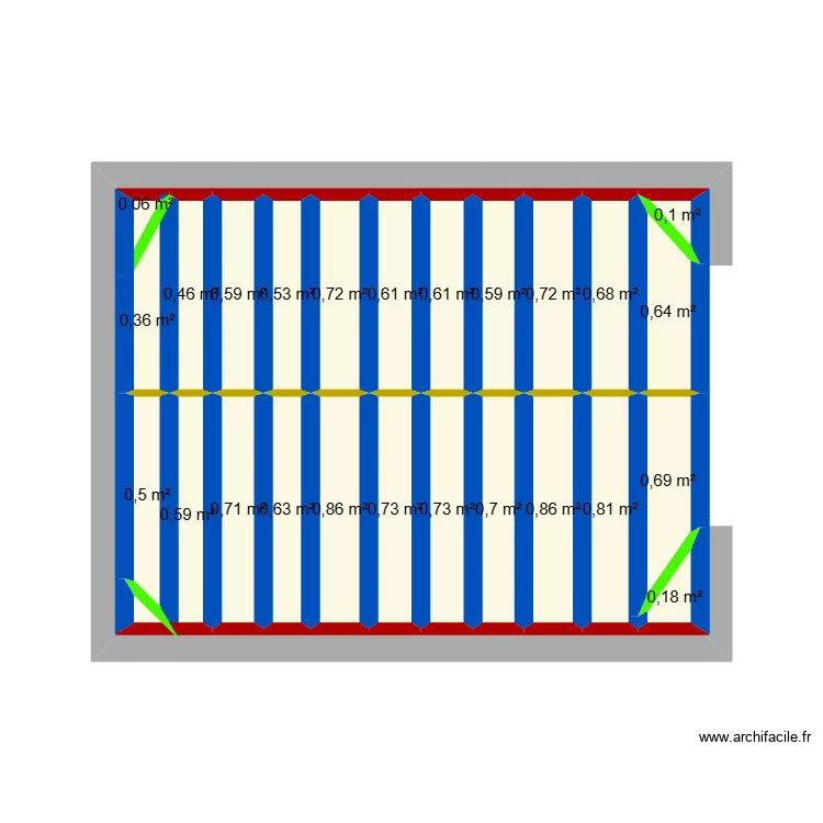 PLAFOND AUTOPORTANT SALON IMBERT 1. Plan de 25  et 15 m²
