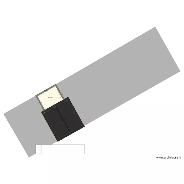 plan garage fondation. Plan de 2  et 106 m²