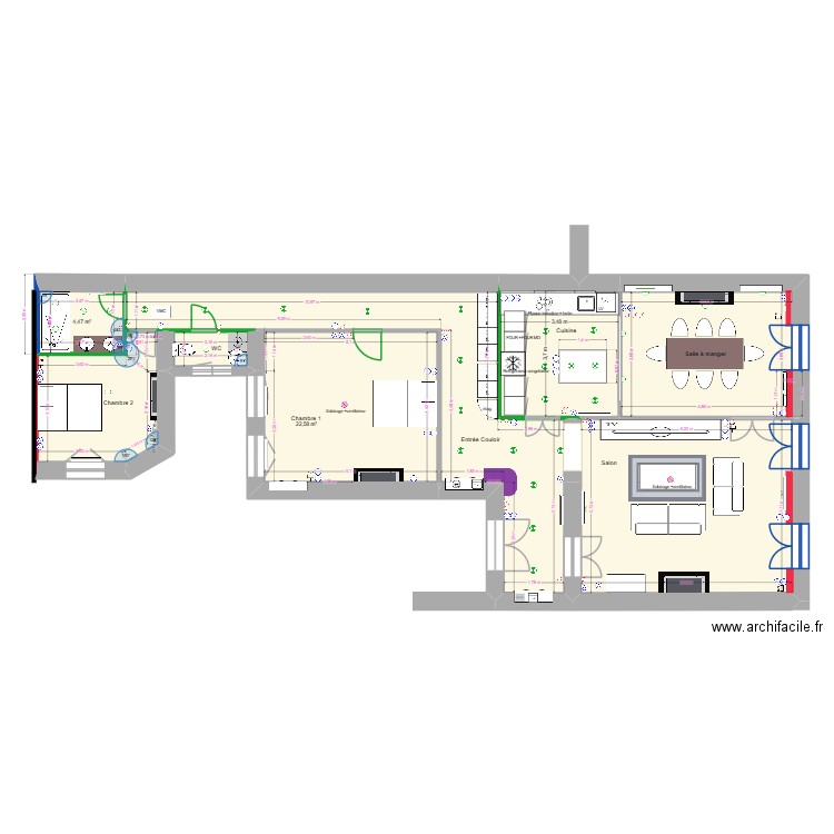 PLat_projet-02. Plan de 8 pièces et 133 m2