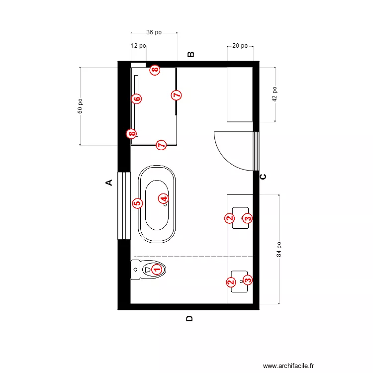 sophie mercier plomberie. Plan de 
