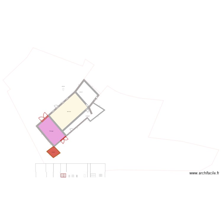 Vue de dessus vieux four2. Plan de 8 pièces et 302 m2