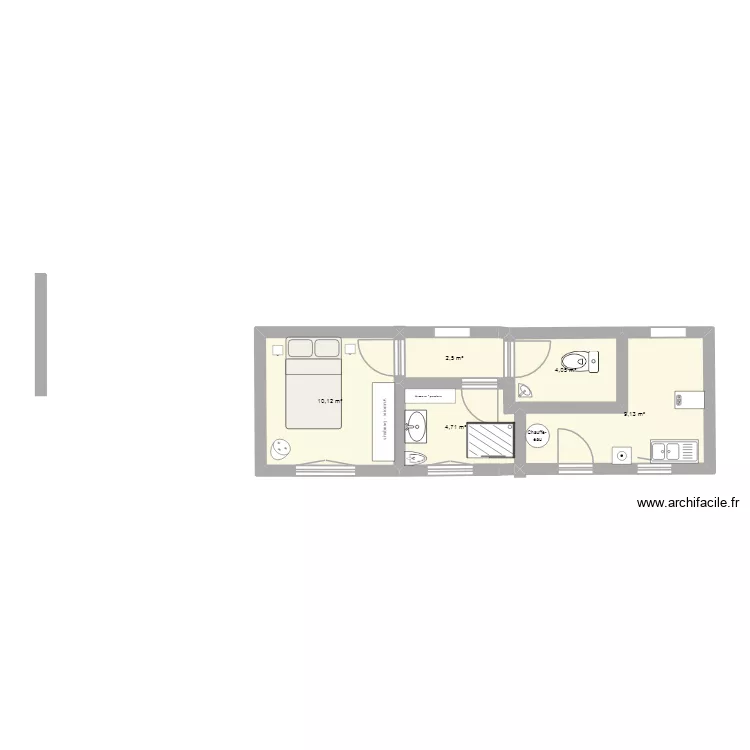 travaux chambre et cellier. Plan de 5 Pièces et 31 m² travaux chambre et cellier. Plan de 5 Pièces et 31 m²