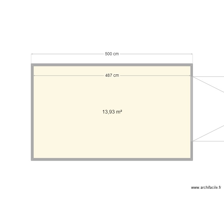 PLAN DE MASSE. Plan de 1 pièce et 14 m2