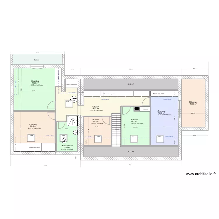 maison étage. Plan de 13 pièces et 115 m² maison étage. Plan de 13 pièces et 115 m²