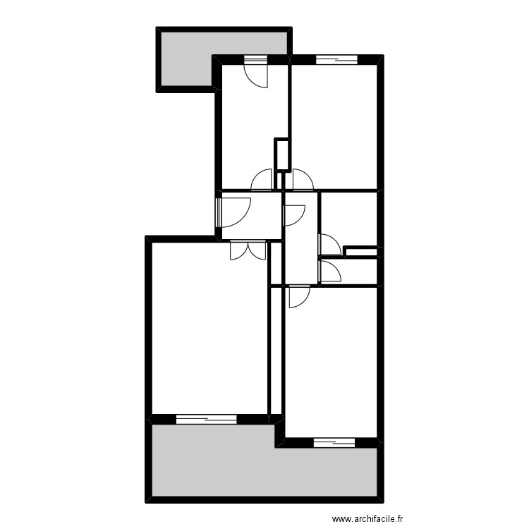 GHIRARDI. Plan de 15 pièces et 100 m2