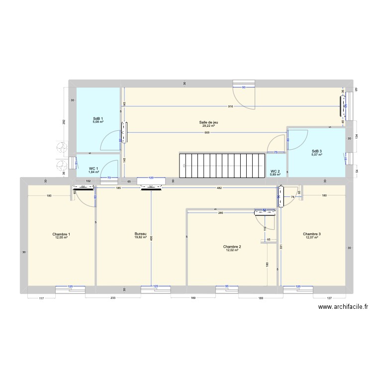 GARAVAN - Clim v1.6. Plan de 16 pièces et 197 m2