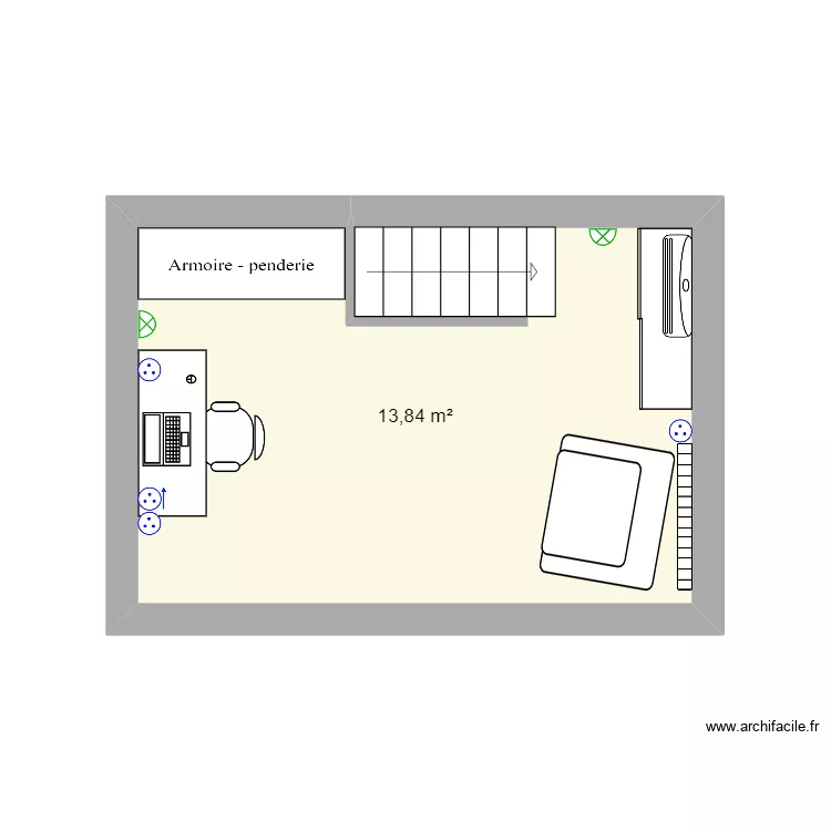 courbon etage. Plan de 