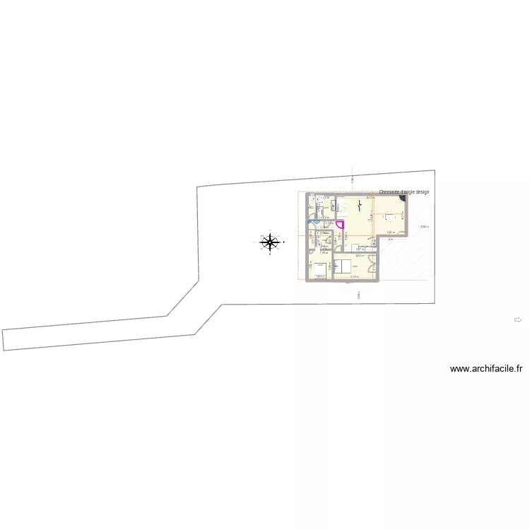 plan sanihac bis. Plan de 7 pièces et 96 m²