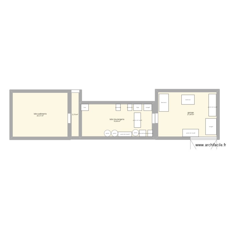 mael. Plan de 4 pièces et 64 m2