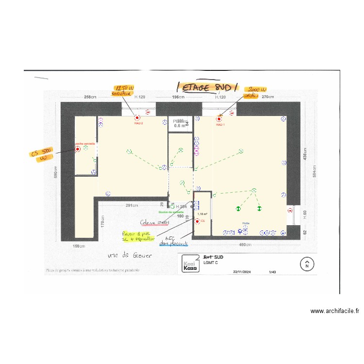 R+1 SUD. Plan de 0 pièce et 0 m2