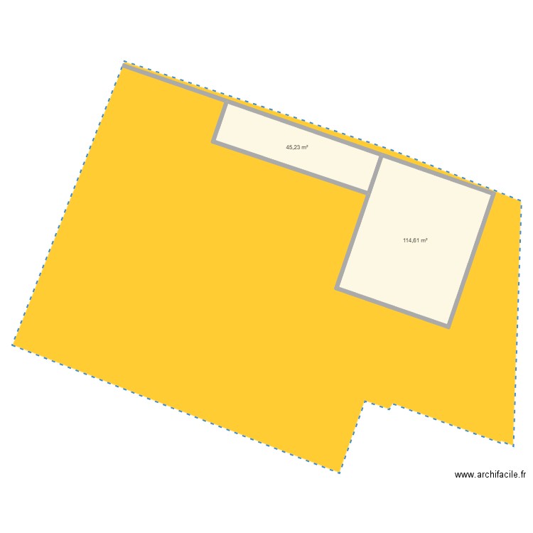 Avant Modification. Plan de 2 pièces et 160 m2