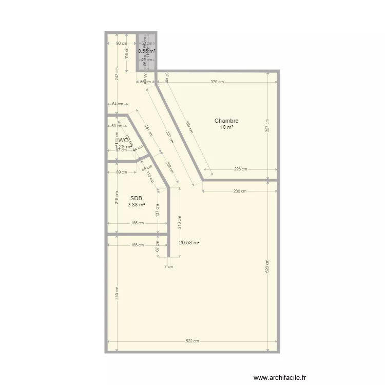 Theeten. Plan de 5  et 45 m²