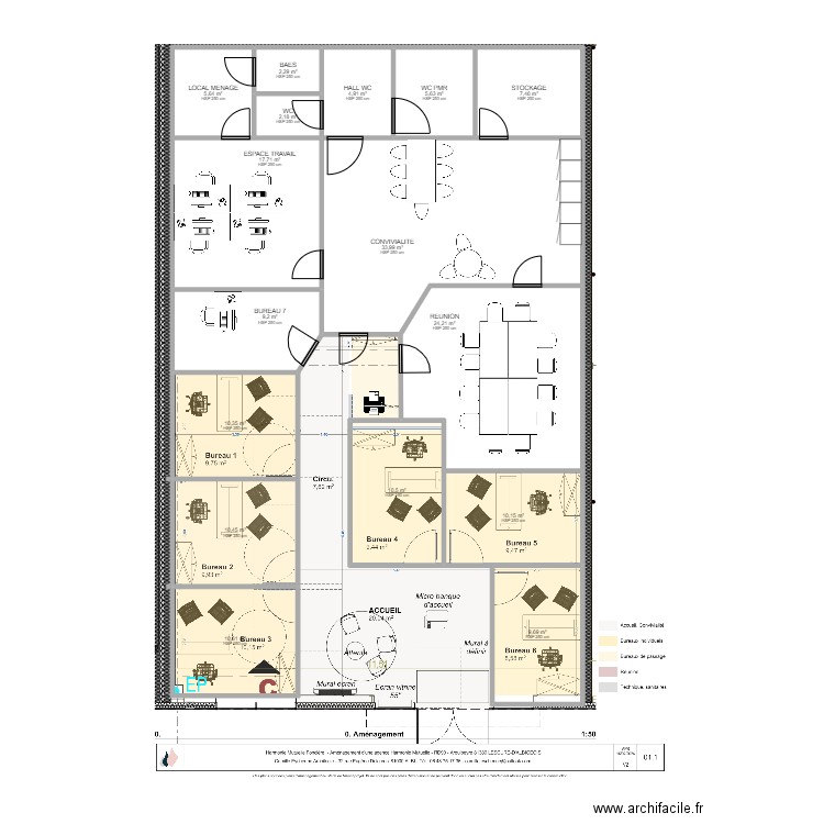 ALBI LESCURE V6. Plan de 16 pièces et 175 m2