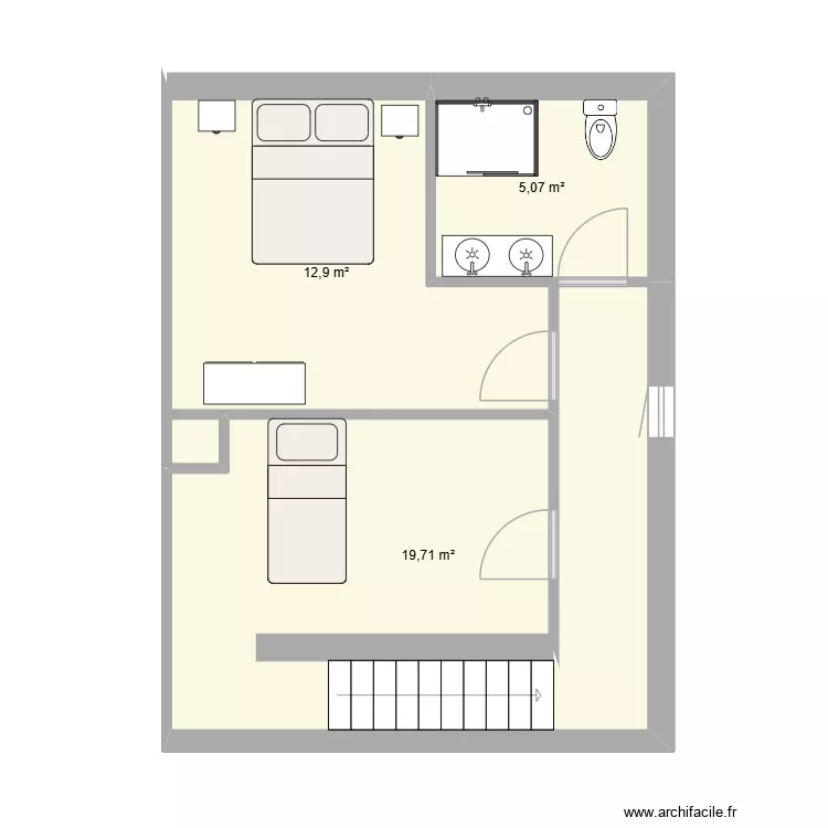 PROJET 1. Plan de 3 et 38 m² PROJET 1. Plan de 3 et 38 m²