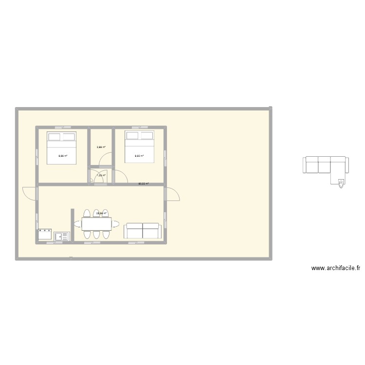 ANIS PENTHOUSE. Plan de 6 pièces et 186 m2