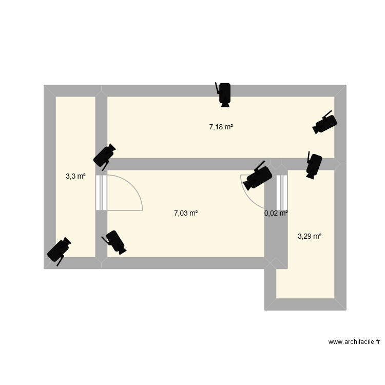 salah sadoune. Plan de 5 pièces et 21 m2
