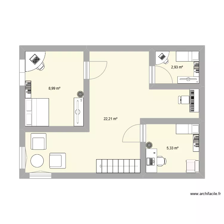Alek2. Plan de 4  et 39 m²