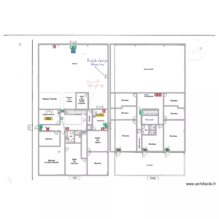 Rennes Fabienne. Plan de 17 Pièces et 817 m²