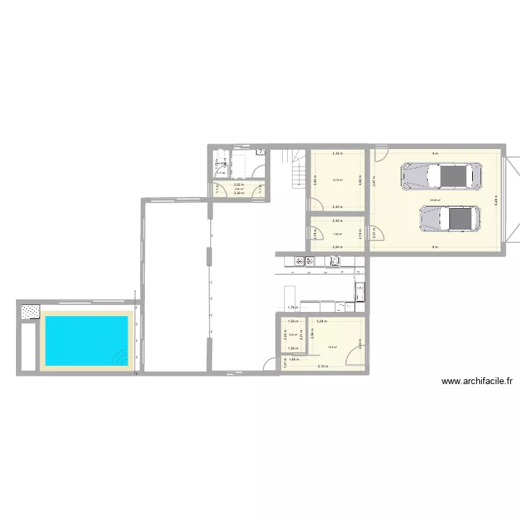 max RDC bis. Plan de 7  et 92 m²