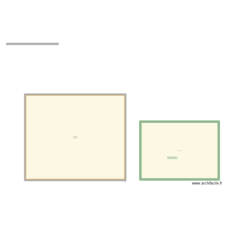 PARTIE MANQUANTE. Plan de 2 pièces et 313 m2