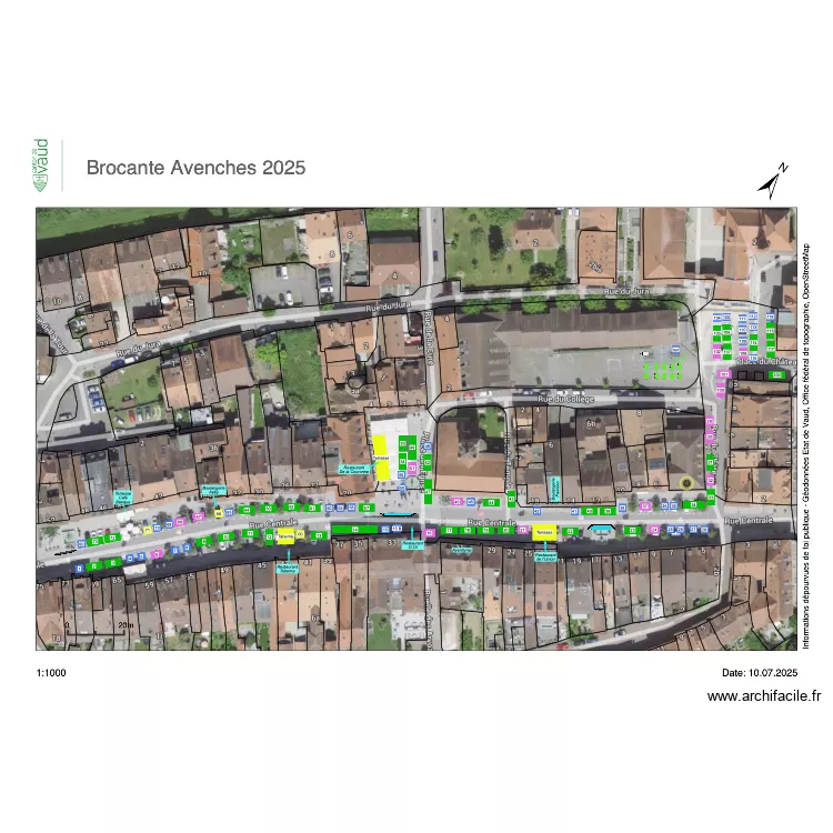 Avenches 2025. Plan de 