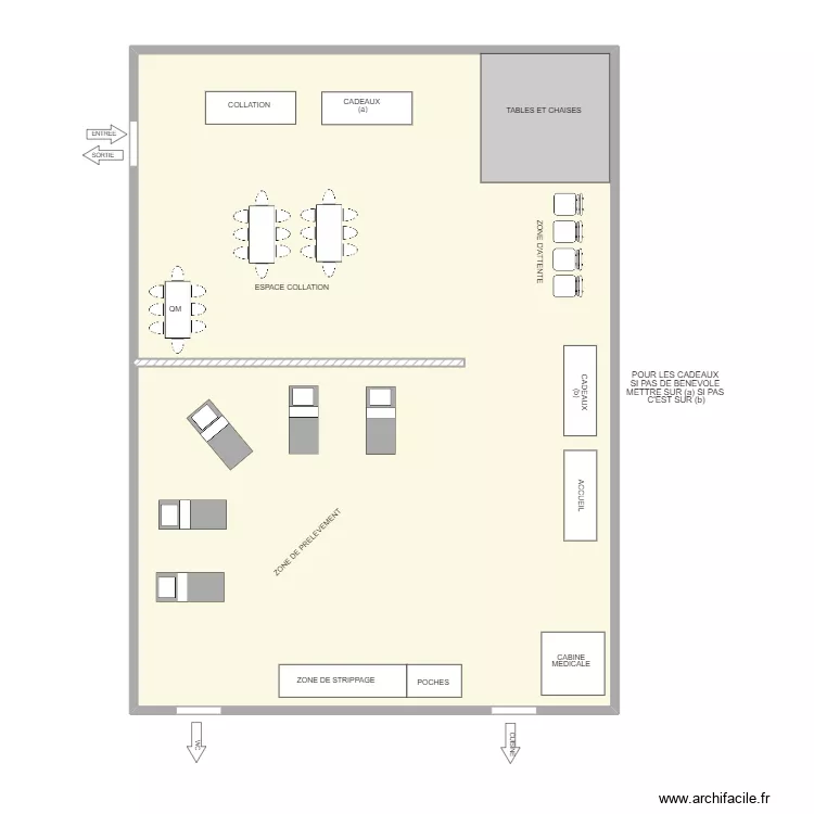 AISEAU - Salle "le Relais". Plan de 
