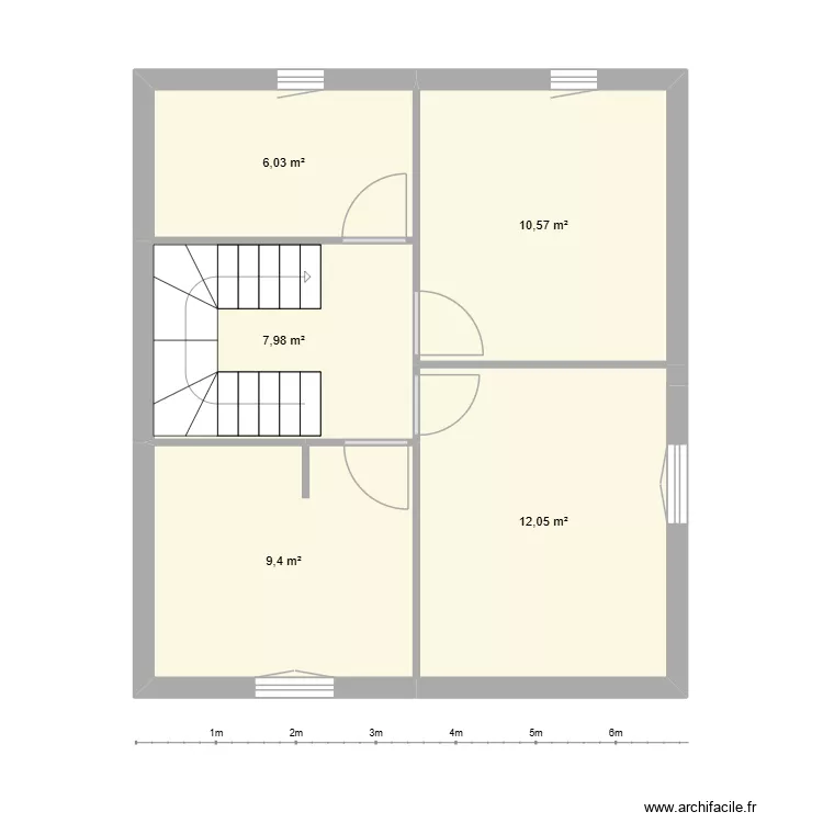 maison chabeuil &eacute;tage. Plan de 5  et 46 m²