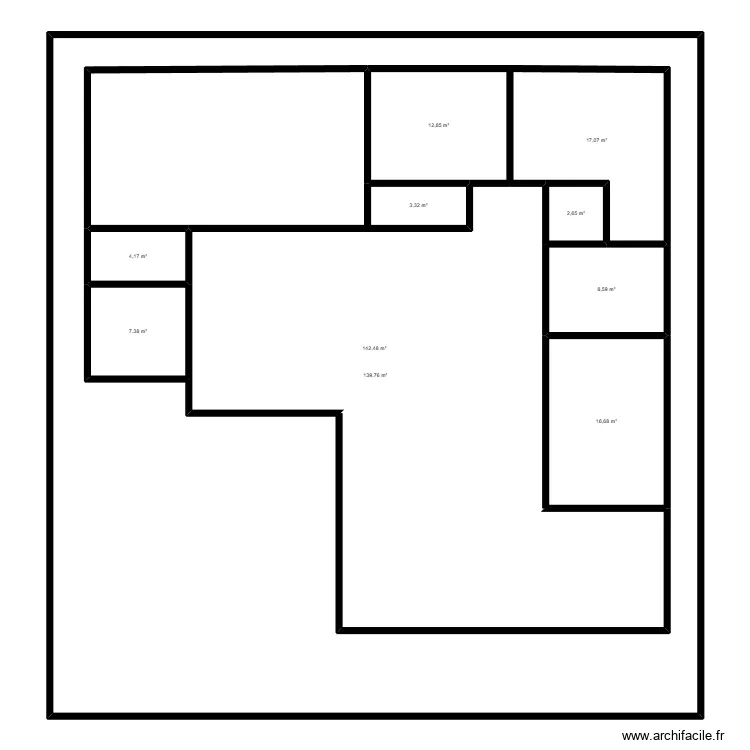 Chaptal R2. Plan de 10  et 588 m²