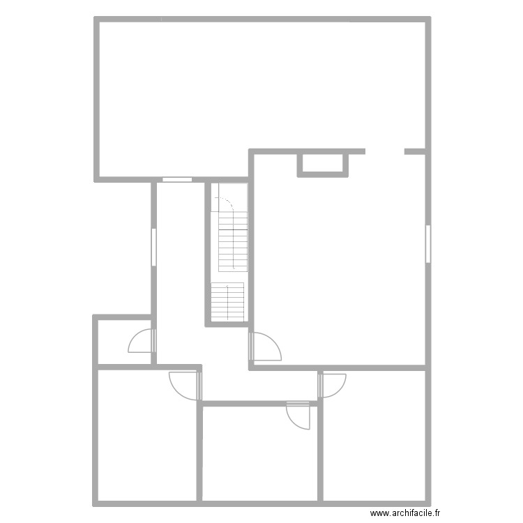 maton. Plan de 5 pièces et 125 m2