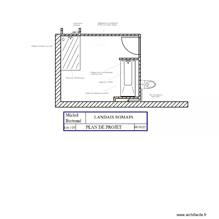 Landais SSB Projet. Plan de 2  et 11 m²