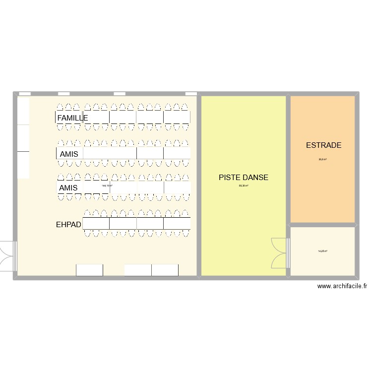 ANNIV MAG. Plan de 4 pièces et 264 m2