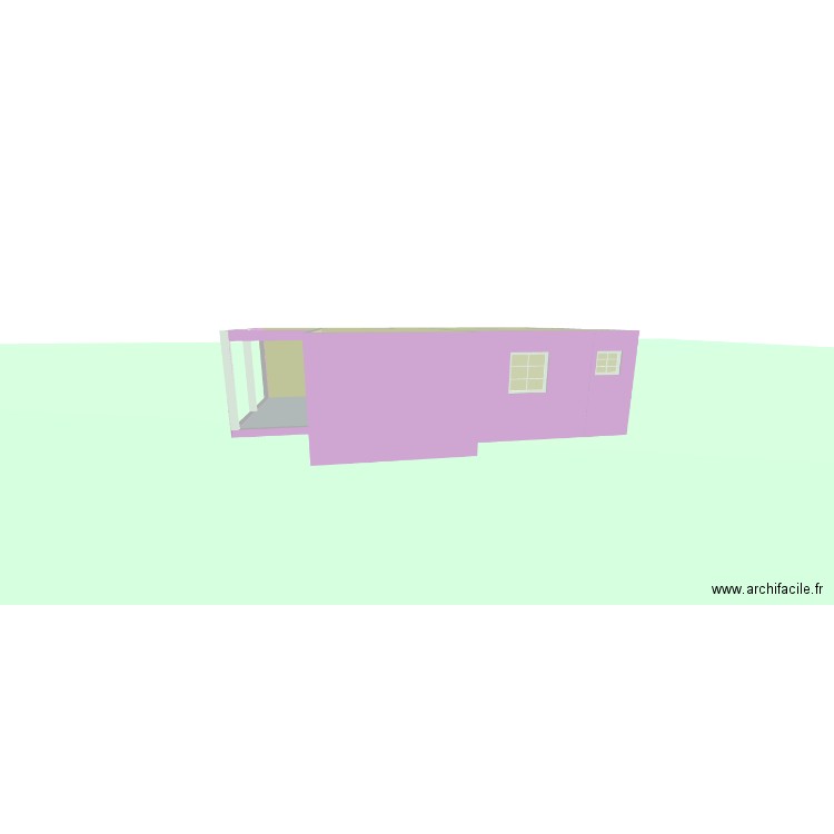 ONDOUA RDC. Plan de 8 pièces et 54 m2