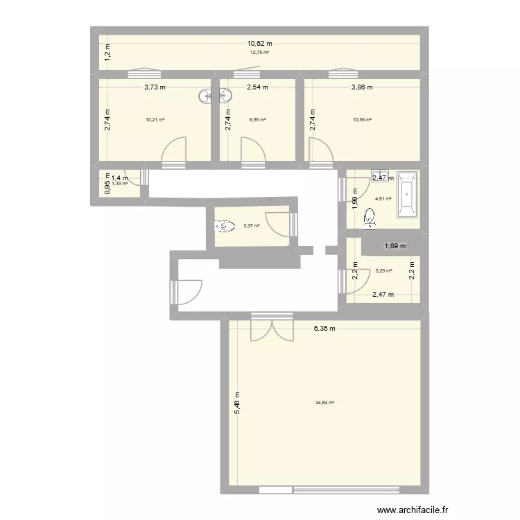 mer palace. Plan de 9 Pièces et 90 m² mer palace. Plan de 9 Pièces et 90 m²