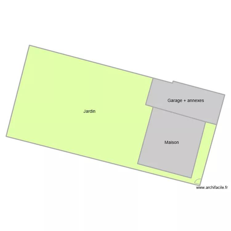 Ruocco terrain. Plan de 3  et 489 m²