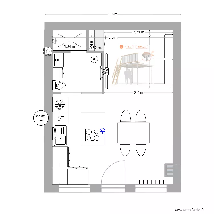 studio gauche2. Plan de 