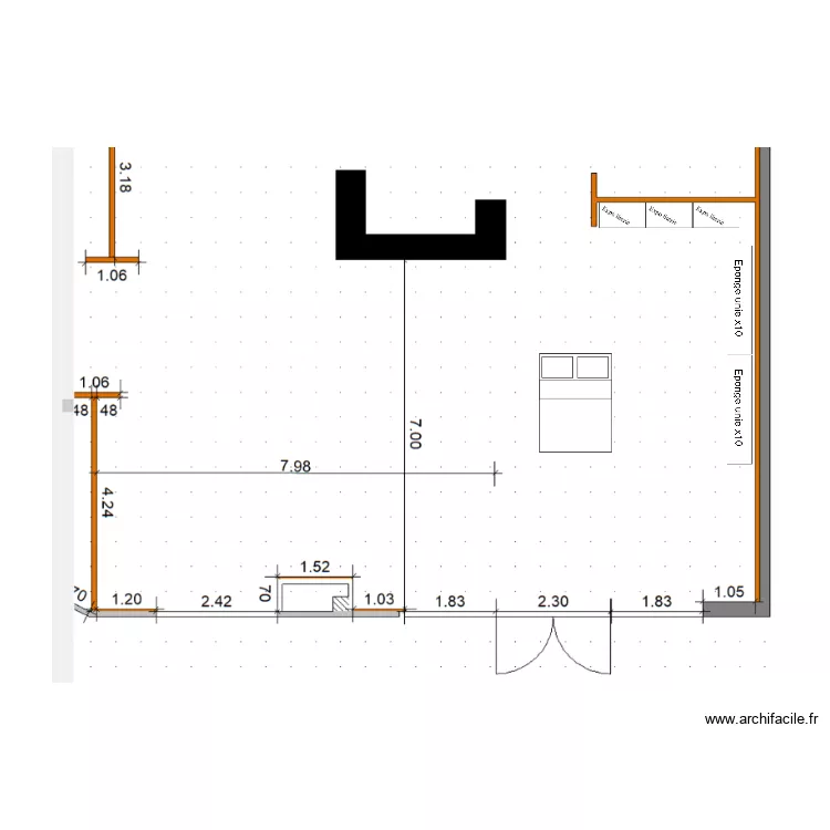 Perpignan brouillon. Plan de 