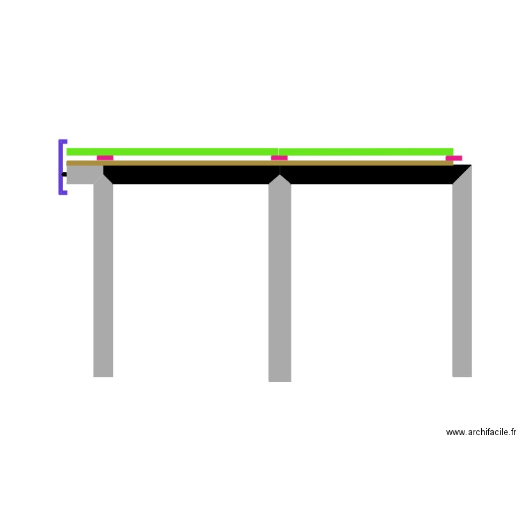 coupe. Plan de 0 pièce et 0 m2