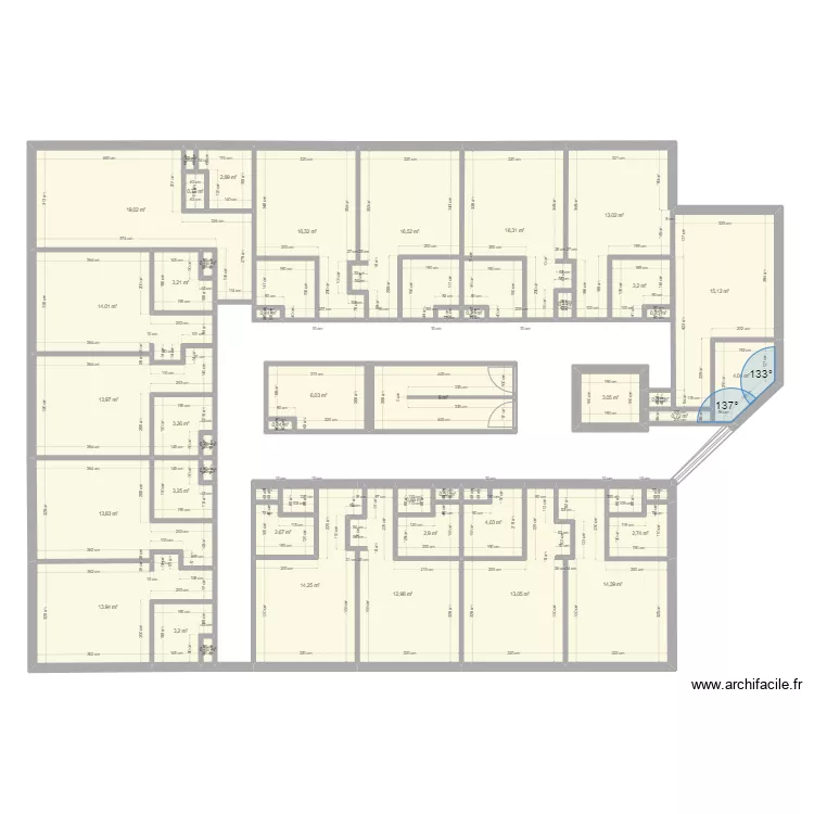 appartement 1er &eacute;tage . Plan de 