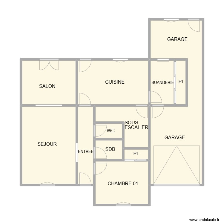 RDC GRAU DU ROI 324. Plan de 12 pièces et 65 m2