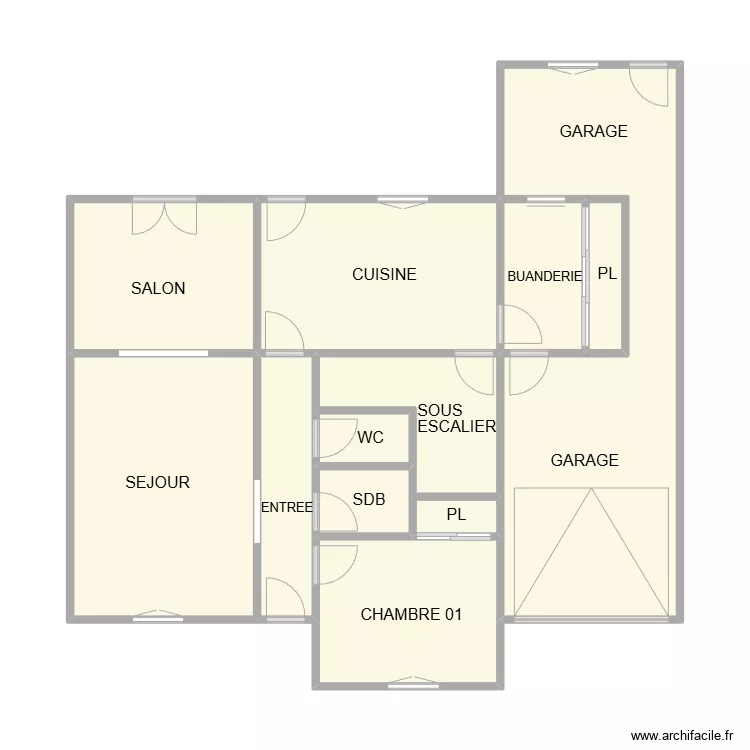 RDC GRAU DU ROI 324. Plan de 