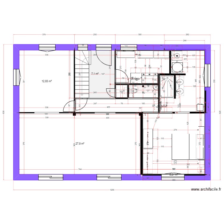 MAISON 27 01 2024 LIT DT. Plan de 5 pièces et 84 m2