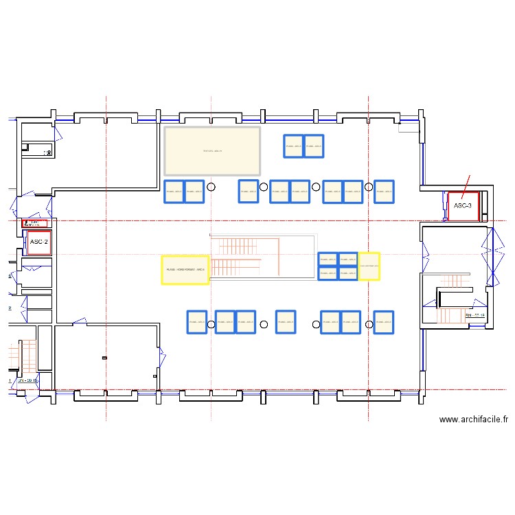 CIVA Ermitage RDC. Plan de 24 pièces et 187 m2