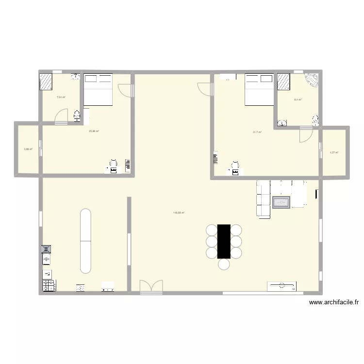 appartement . Plan de 