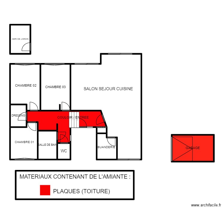 FOURNIER MARLY AMIANTE. Plan de 0 pièce et 0 m2